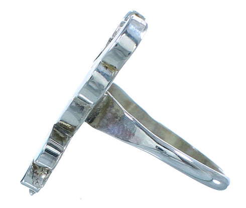 Zuni Multicolor Inlay Thunderbird Sterling Silver Ring Size 7-1/2 JX127574